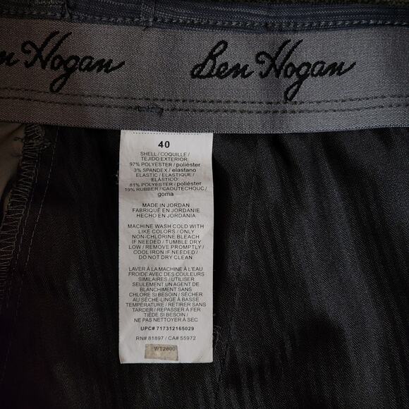 Ben Hogan Golf Short 40 Men Heathered Gray Performance Flat Front Stretch Pocket - Picture 3 of 7